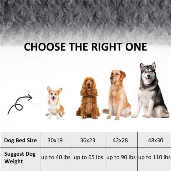 Large Dog Bed, Luxury Rose Velvet Pet Mattress, Washable Dog Mattress 36x23 in - Picture 2 of 6